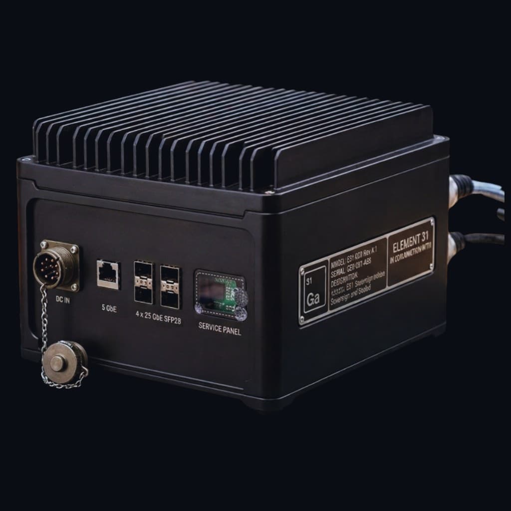 The Element 31 appliance: a sealed enclosure with the Element 31 nameplate.